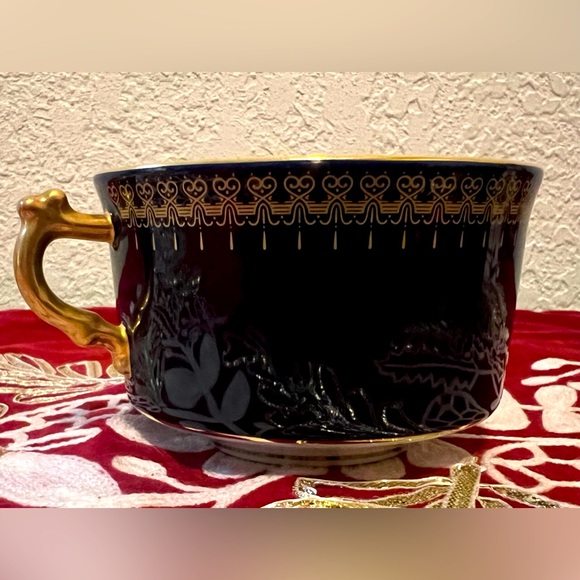 Christineholm Romanov Collection China Cobalt & Gold Cup & Saucer Set Of 2 - Picture 7 of 7